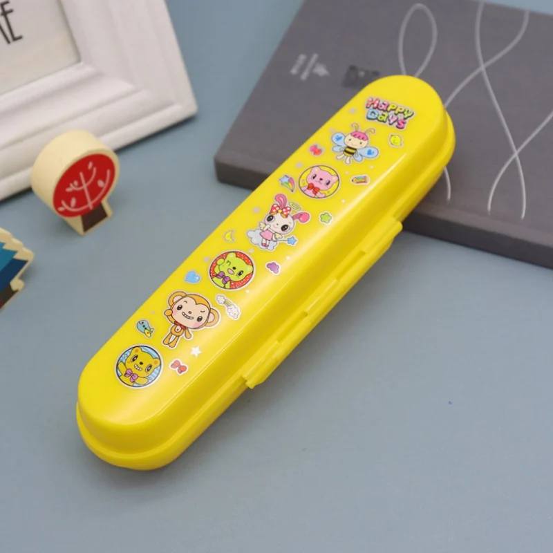 

Box Only Cartoon Student Food Tableware Fork Spoon Chopsticks Storage Box Children Portable Travel Box