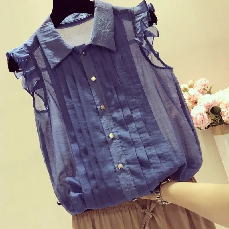 

Chiffon Shirt Short-sleeved Women's Summer 2021 New Korean Version Belly Summer Elegant Blouse Small Shirt Women Tops