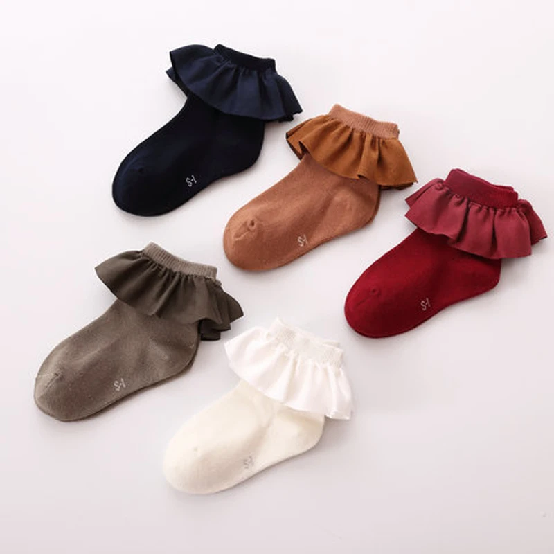 Очаровательные носки до щиколотки для новорожденных девочек Весенне-осенние