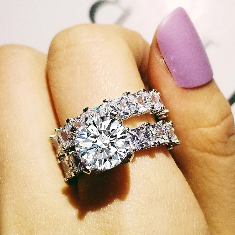 Модный трендовый свадебный набор колец черного цвета классическое обручальное