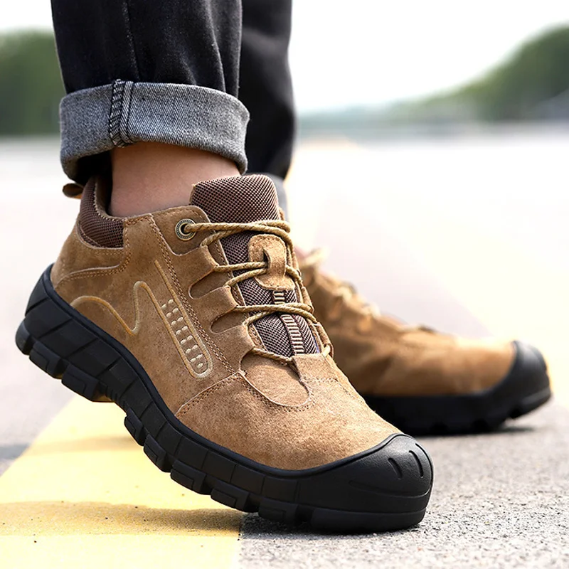 Новые защитные ботинки для мужчин рабочие со стальным носком непробиваемые