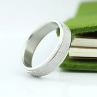 fashion silver ring with frosted surface ring couple wedding ring ladies jewelry accessories