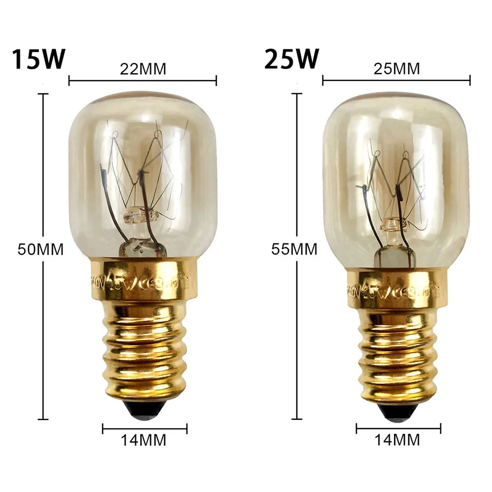 

E14 Base Microwave Light Bulb Lamp Heat-Resistant Light Bulbs Spare Parts for Microwave Oven Accessories Kitchen Appliance Parts
