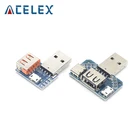 Коммутатор с USB-разъемом (штекер) и разъемом USB Type-c Micro USB (гнездо) USB 2,54-4P, тестовая плата для передачи данных, переходная пластина USB XY-USB4