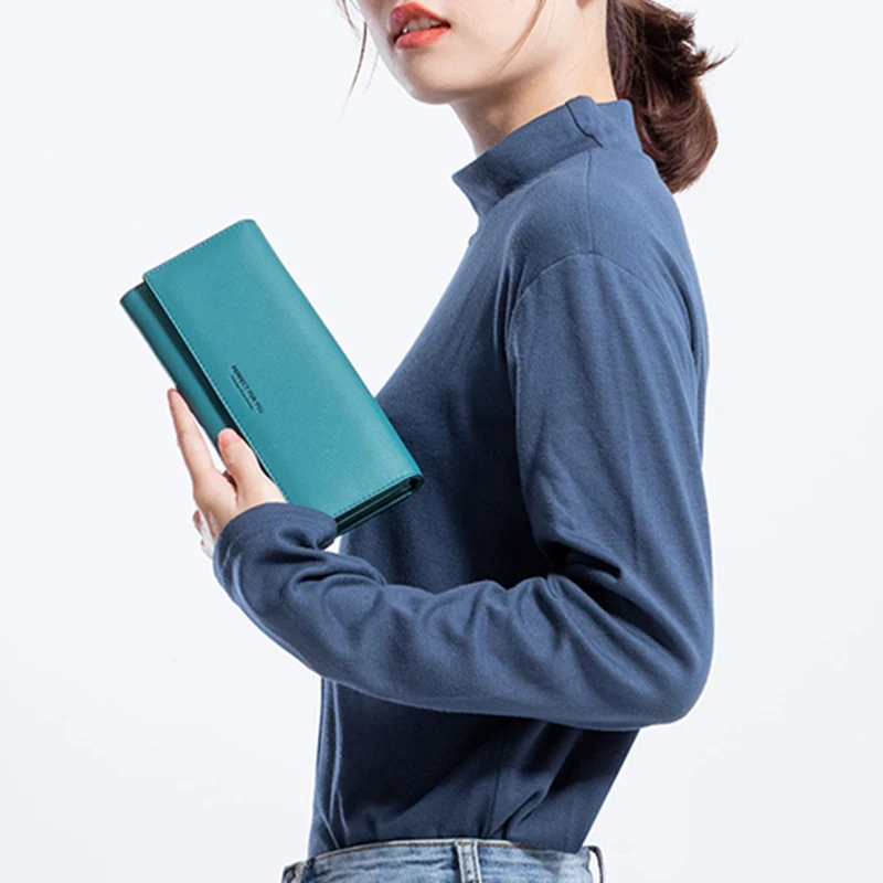 Модный Красочный женский длинный кошелек клатч с множеством отделов держатель