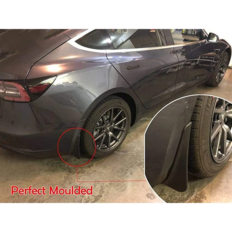 

Mud Flaps for Tesla Model 3 2016 2017 2018 2019 Mudflaps Splash Guards Mudguards Front Rear Sport