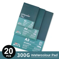 professional 300gsm a4a5 20sheets watercolor pad book medium grain sketchbook for drawing white paper student art supplies