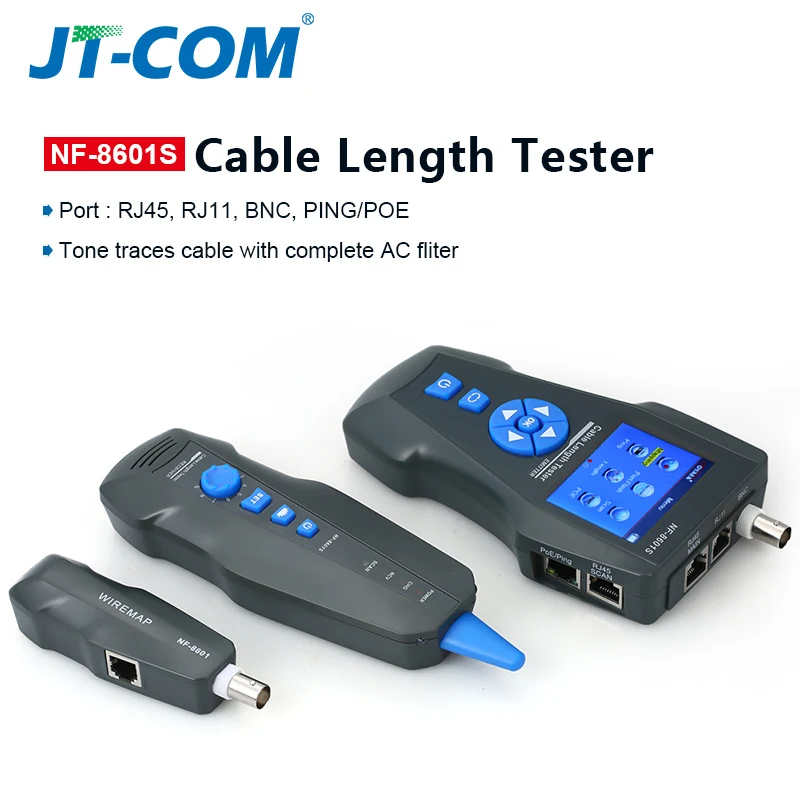 NF-8601S TDR Тестер сетевого кабеля RJ45 RJ11 BNC Металлический тестер Точка обрыва длины