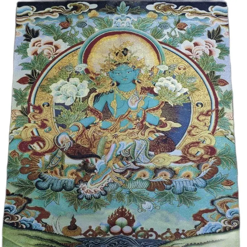 

Collect Tibetan Nepal embroidered Buddha statue of Green Tara Thangka