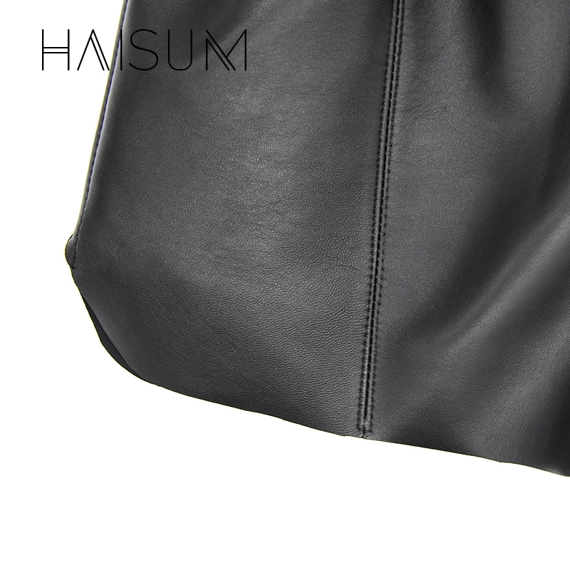 Шорты женские из овечьей кожи с эластичным поясом|shorts female|leather shortsfashion shorts |