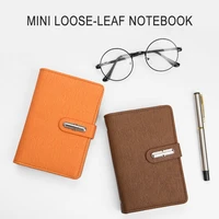 a7 loose leaf notepad portable pu notebook simple small fresh pocket record book english word book female carry notebook gift
