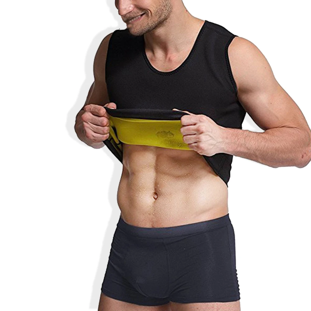 New Men Sweat Body Shaper Waist Trainer Slimming Corset Top Shirt Workout Fat Burner Thermo Sauna Pants Weight Loss Vest Strap