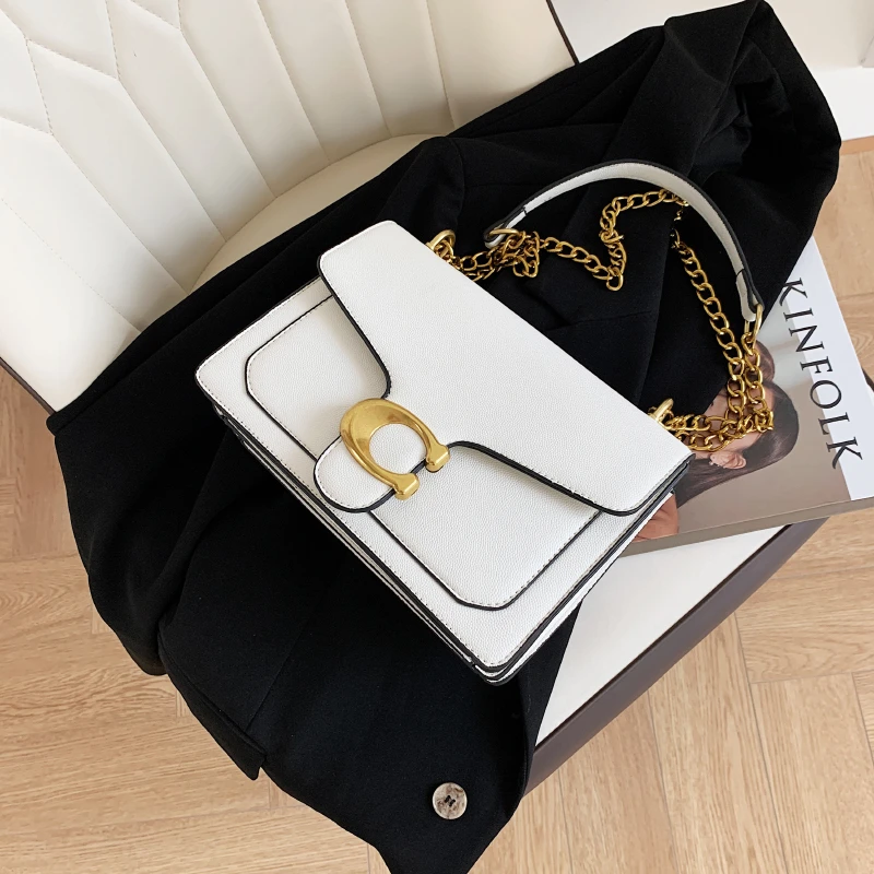 

PU Leather Crossbody Bags For Women 2021 Trend Luxury Fashion Female Chain Shoulder Handbag Designer