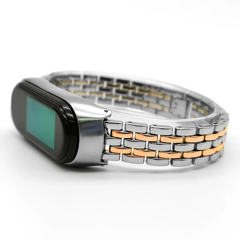 Роскошный браслет на запястье для Xiao mi band 4 3 металлический ремешок вакуумная Кофеварка Смарт-часы ремешок для mi Band 3 horlogeband