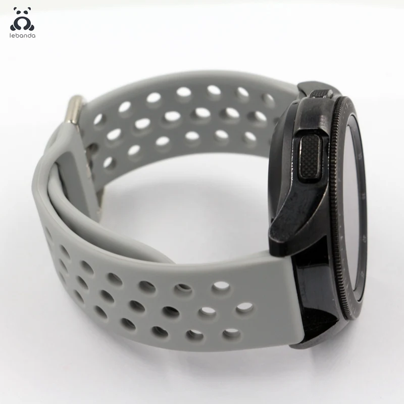 Lebanda спортивный ремешок для смарт-часов Galaxy Watch Active/42/46 мм, ремешок для HUAWEI GT силиконовый ремешок из мягкой дышащей ткани замена 20 мм/22 мм