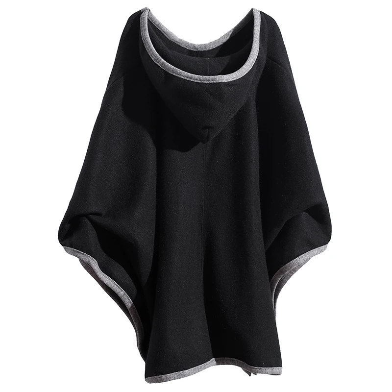 Мужская длинная шерстяная накидка в стиле ретро