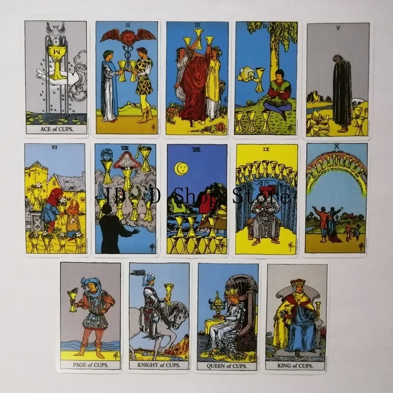 

2019 Hot selling 78pcs Rider Waite Tarot Deck Cards English Full Version Well Printed Durable