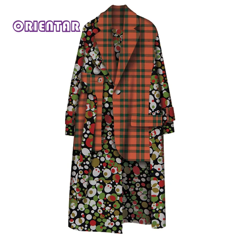 2020 модная африканская одежда для женщин с длинным рукавом тренчкот