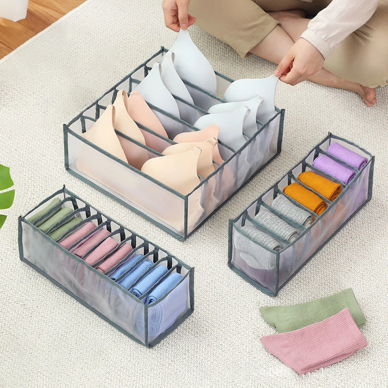 

Коробка для хранения нижнего белья, коробка для хранения бюстгальтеров, трусиков, складной ящик, органайзеры для шкафа, коробки, органайзер ...