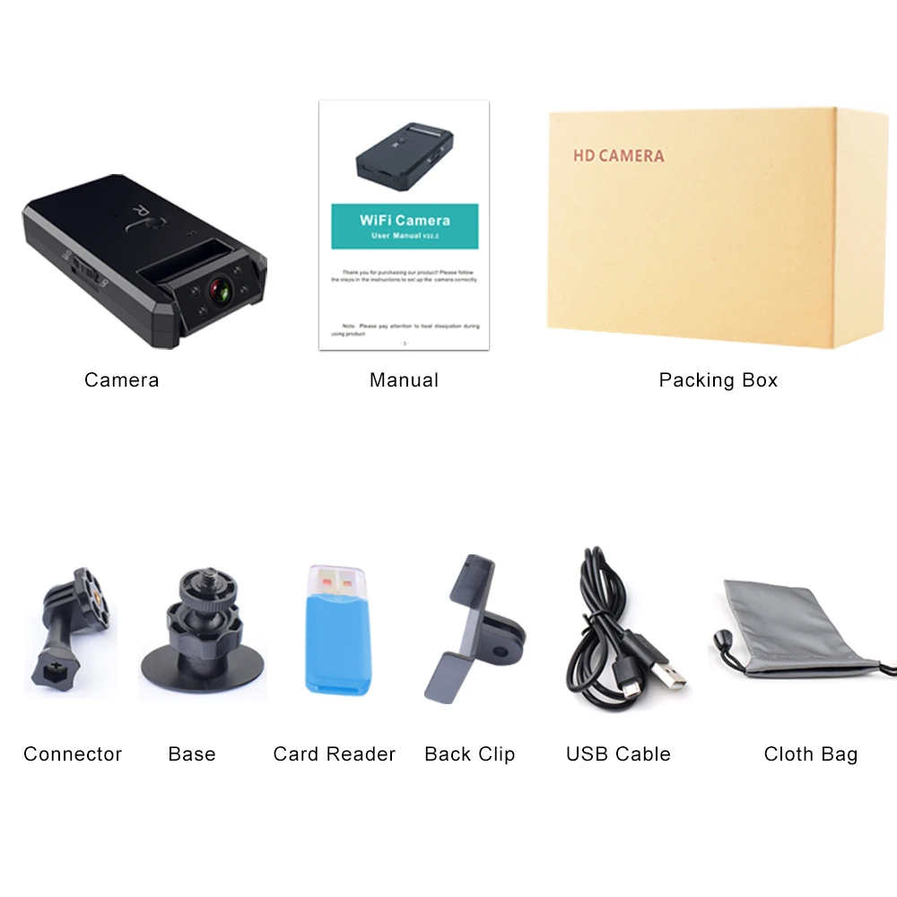 Камера Smart WiFi Беспроводная мини видеокамера AP Точка доступа 720P HD ночное видение