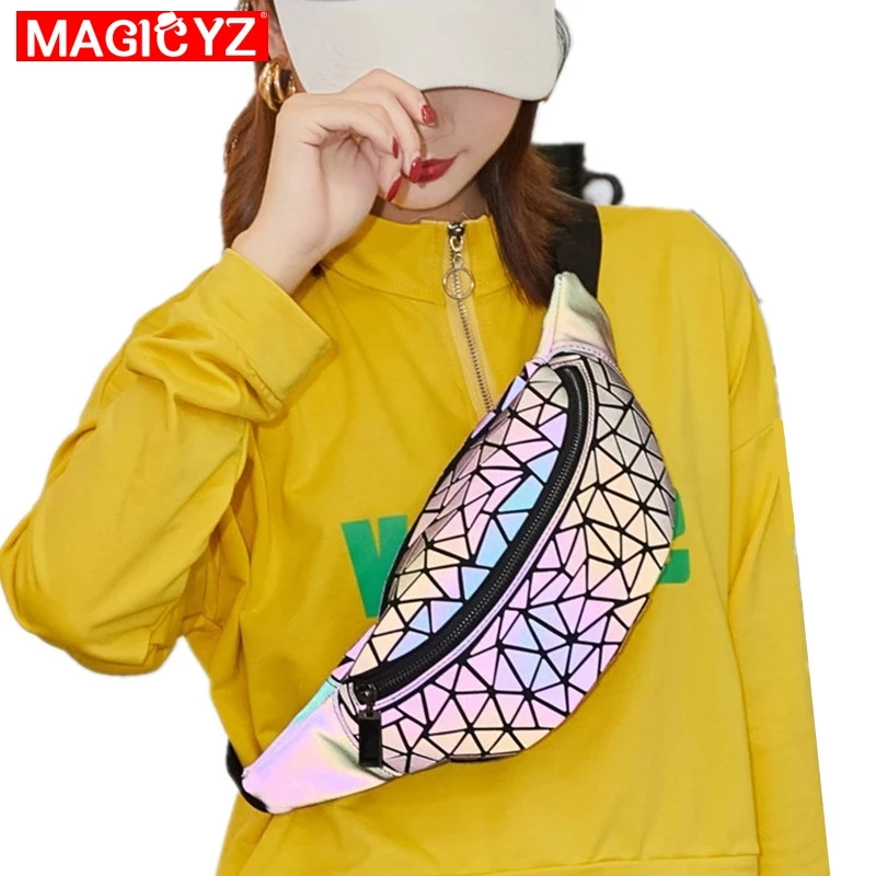 MAGICYZ женские модные светящиеся поясные сумки поясная сумка унисекс кожаная