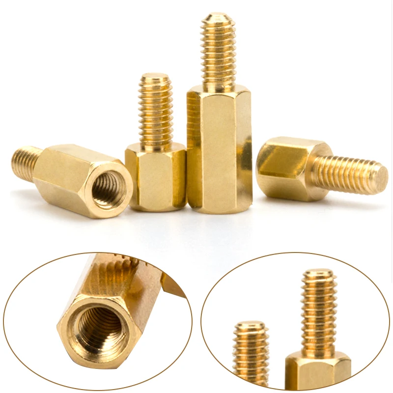 200 шт./компл. M2.5/M3 Шестигранная гайка интервальный винт шестигранный латунный