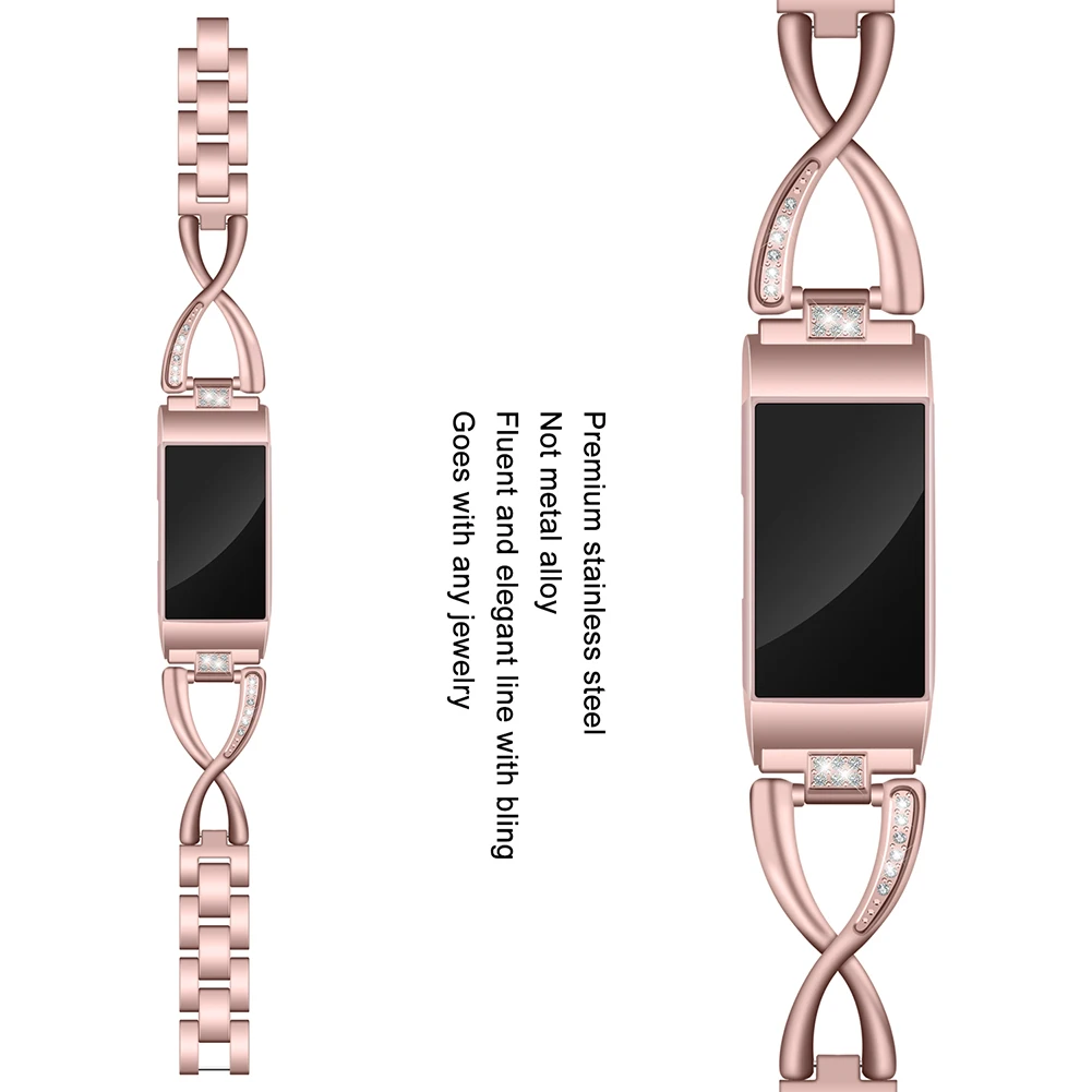 Большой X стразы ремешок для часов аксессуар украшение Fitbit Charge 3 | Электроника