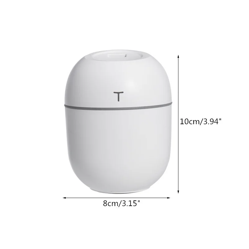 

2021 Ultrasonic Mini Air Humidifier 220ML Aroma Essential Oil Diffuser for Home Car USB Fogger Mist Maker with LED Night Lamp