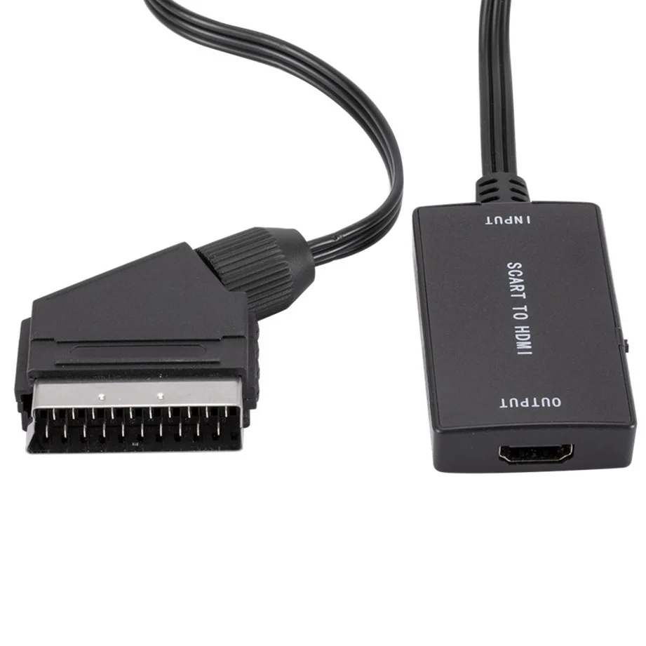grwibeou scart to hdmi converter with cable wrugste scart in hdmi out hd 720p1080p switch video audio adapter for hdtv dvd free global shipping