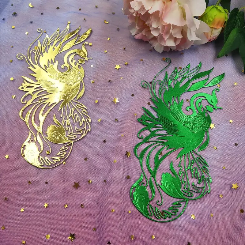 Металлические Вырубные штампы с красивым Фениксом искусственная кожа бумажная