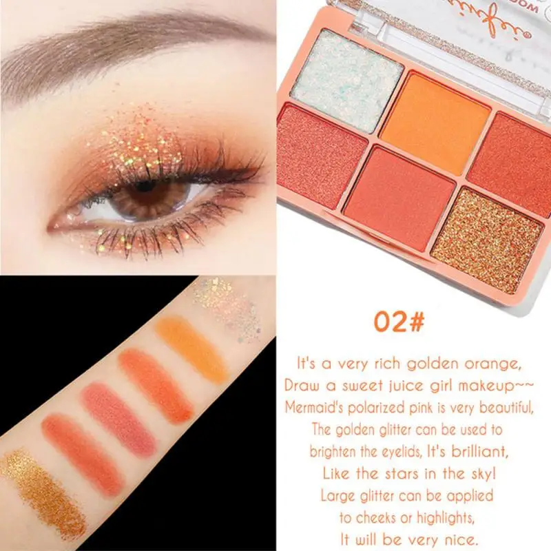 Блестками Палетка теней для глаз макияж блеск пресс палитра Водонепроницаемый