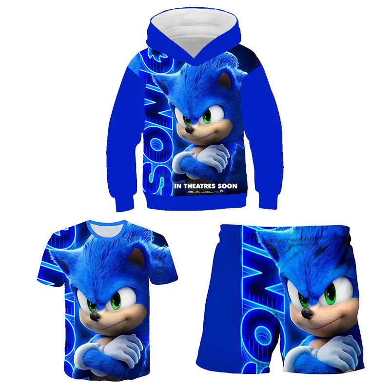 

2021Summer Baby Kids Clothes Set Boys Sweatshirt Hoodie+T-shirt+Pants 3 pieces Outfits Suit Children Clothing Girls Boys T-shirt