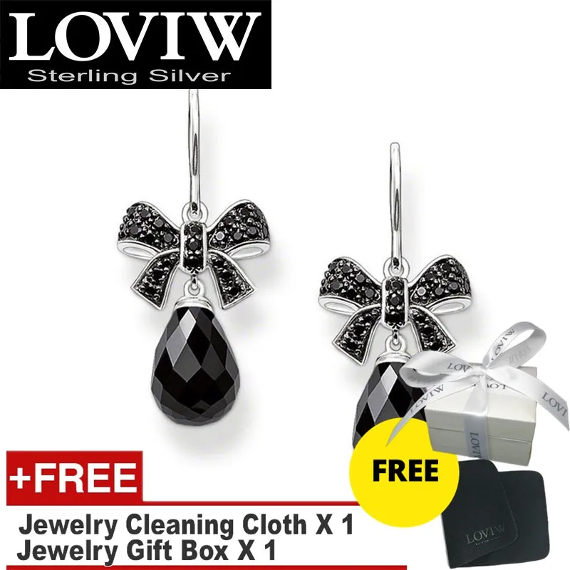 Бантом серьги в форме капли воды прямая Бесплатная доставка Новинка Европейский