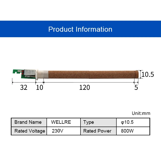 Диаметр 230 800 в Вт маленький керамический нагревательный элемент длинную полоску