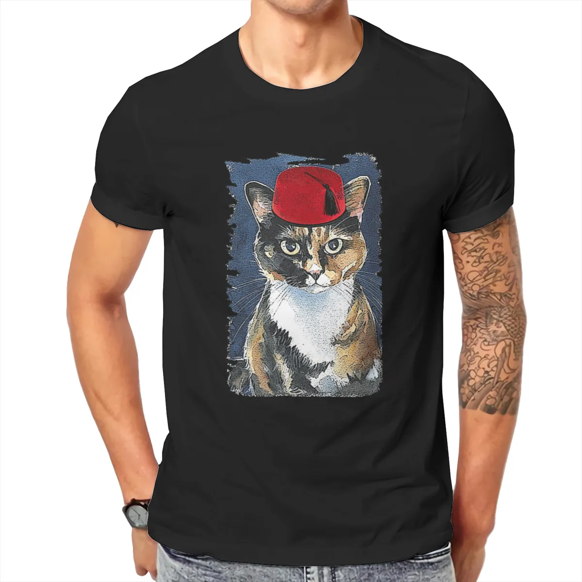 

Morocco Hipster TShirts The Cat in the Hat Conrad Joan Sally Comedy Film Men Graphic T Shirt Round Neck Oversized