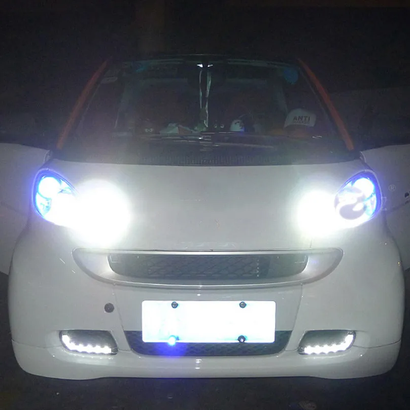 1 пара 12V Светодиодный дневной светильник DRL переднего бампера сигнальные желтый