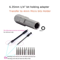 micro bit 4mm to 14 hex short insert bit adapter 50pcslot