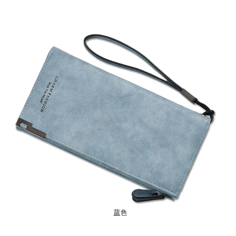E-1525 blue Модный женский кошелек из искусственной кожи, фирменный дизайн, роскошный Повседневный Длинный кошелек, клатч, кошелек для монет, женская сумка, Женские винтажные Переносные сумки - Цвет: E-1525 blue