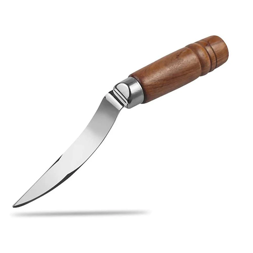 Фотоинструмент из нержавеющей стали резак для удаления мяса с деревянной ручкой