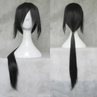 Парик для косплея аниме Учиха Итачи длиной 100 см, Синтетические Искусственные волосы для косплея