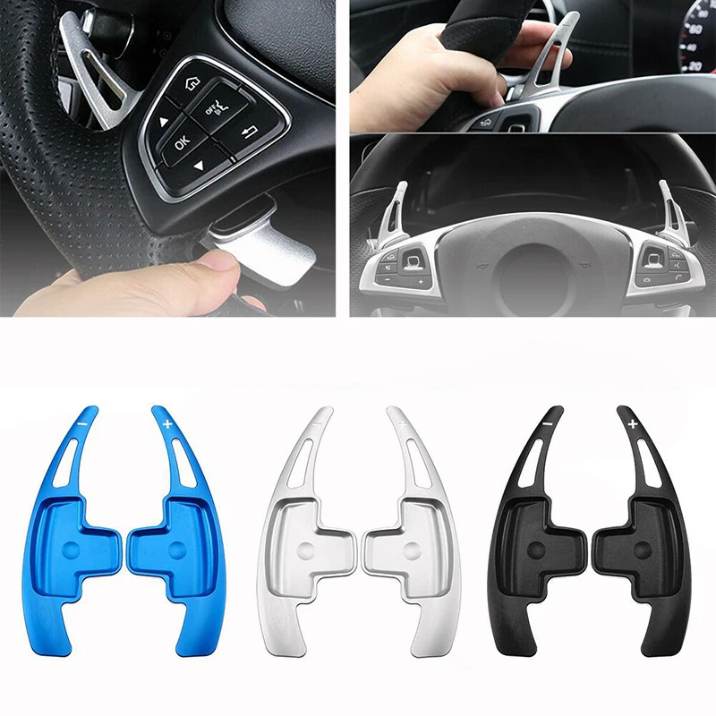 

1Pair Aluminum Steering Wheel Shift Paddle Shifter Extension For Benz W176 W205 W212 W222 W246 C117 W218 X156 Car Accessories