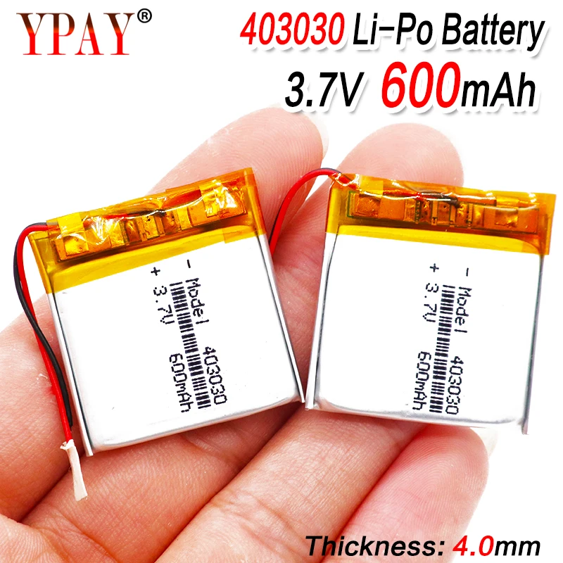 Литий полимерные литий аккумуляторы 3 7 В 600 мА · ч 403030 для GPS MP3 MP4 часов