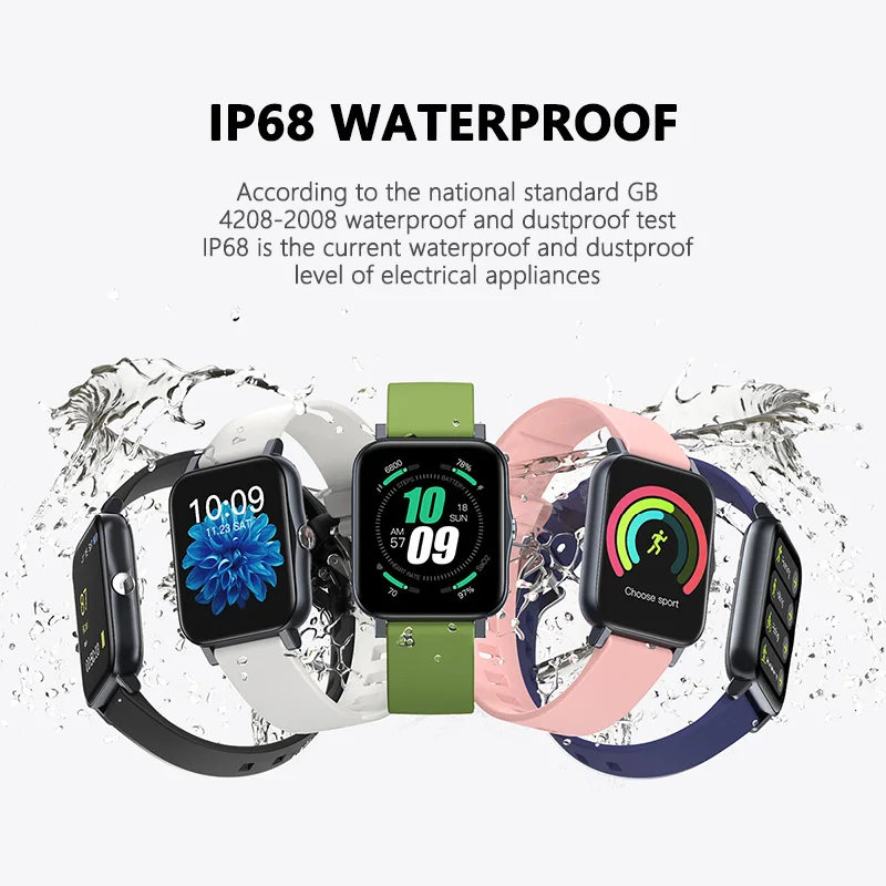 Смарт часы с большим экраном 1 7 дюйма мониторинг здоровья спортивный новинки Push