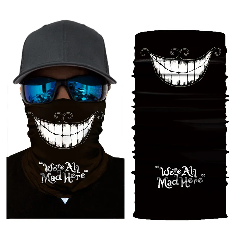 

NISIVEY 3D бесшовная печать волшебная бандана на шею призрак Джокер клоун трубка шарф дышащий головной щит Половина лица повязка на голову анти-...