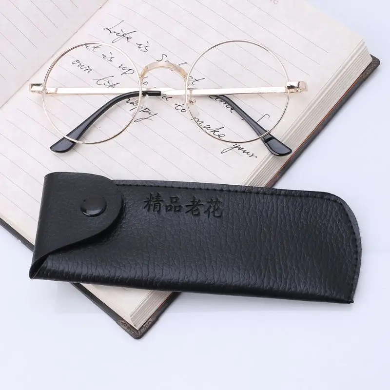 

Glasses Bag Reading Glasses Case Portable Outdoor Travel 360 Rotation Faux Leather Soft Protective Storage Lightweight Eyewear