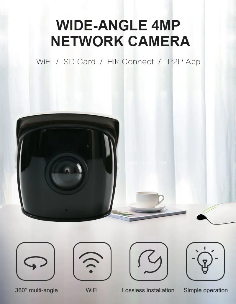 HIKVISION DS-2CD3T45FP1-IS китайская версия Встроенный микрофон широкоугольная 4MP ip-камера PoE DC12V поддержка Hik-подключение приложение ONVIF