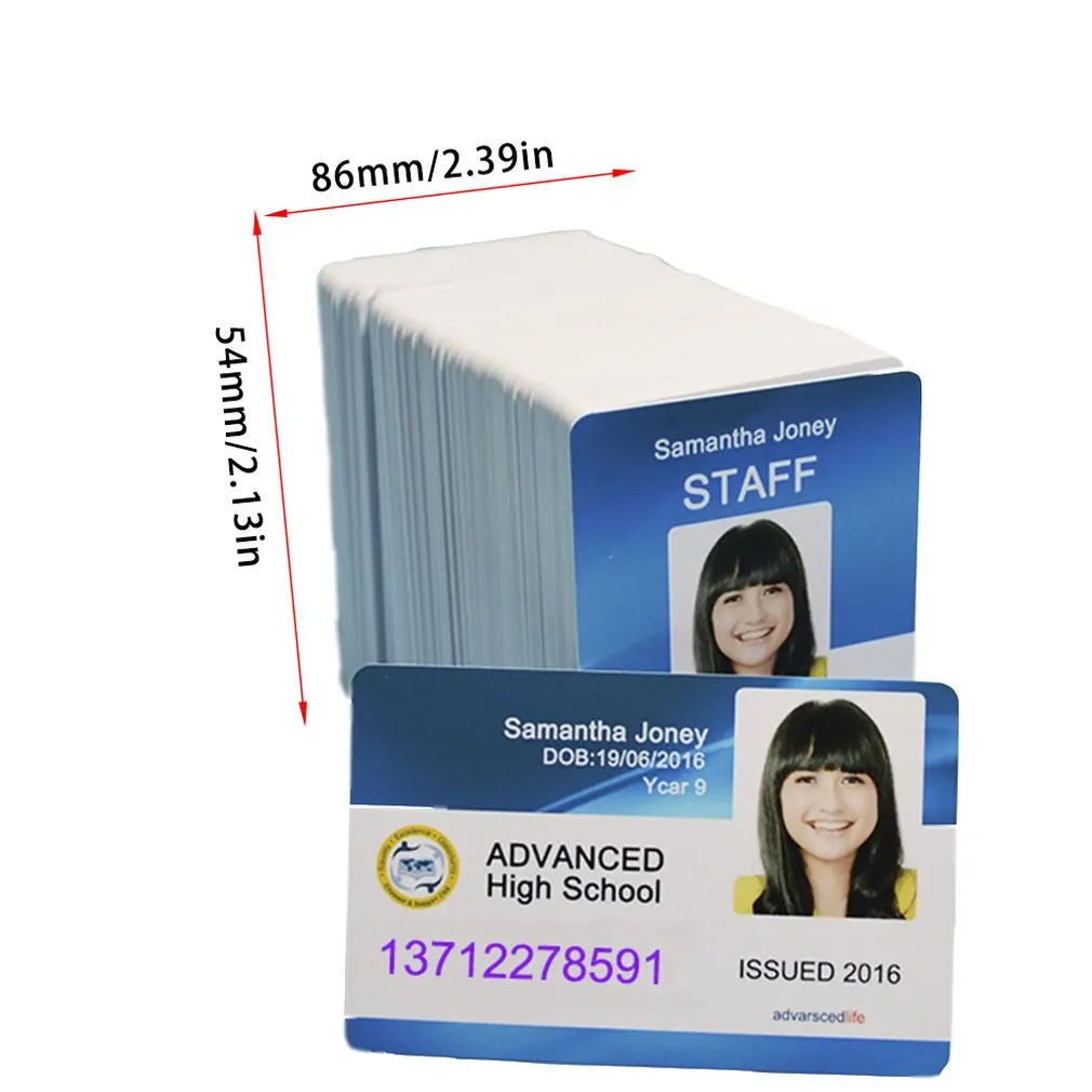 

by Epson or Canon Inkjet Printers 230pcs White Inkjet Printable Blank Pvc Card for Membership Card Club Card ID Card Printed