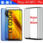 10-20 шт. стекло Poco x3 Pro PocoX3 Poco F3 закаленное стекло Защита для экрана для Xiaomi Poco x3 Pro PocoX3 Poco F3 NFC защита
