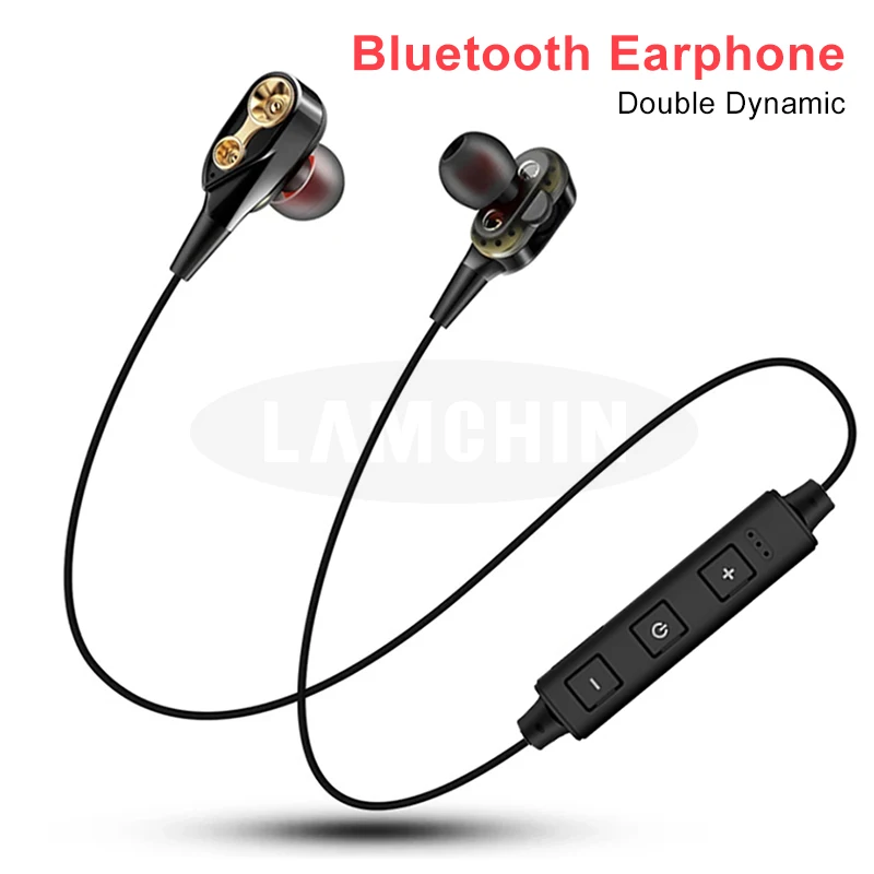 Беспроводные Bluetooth наушники с двойным динамиком гибридная Высококачественная