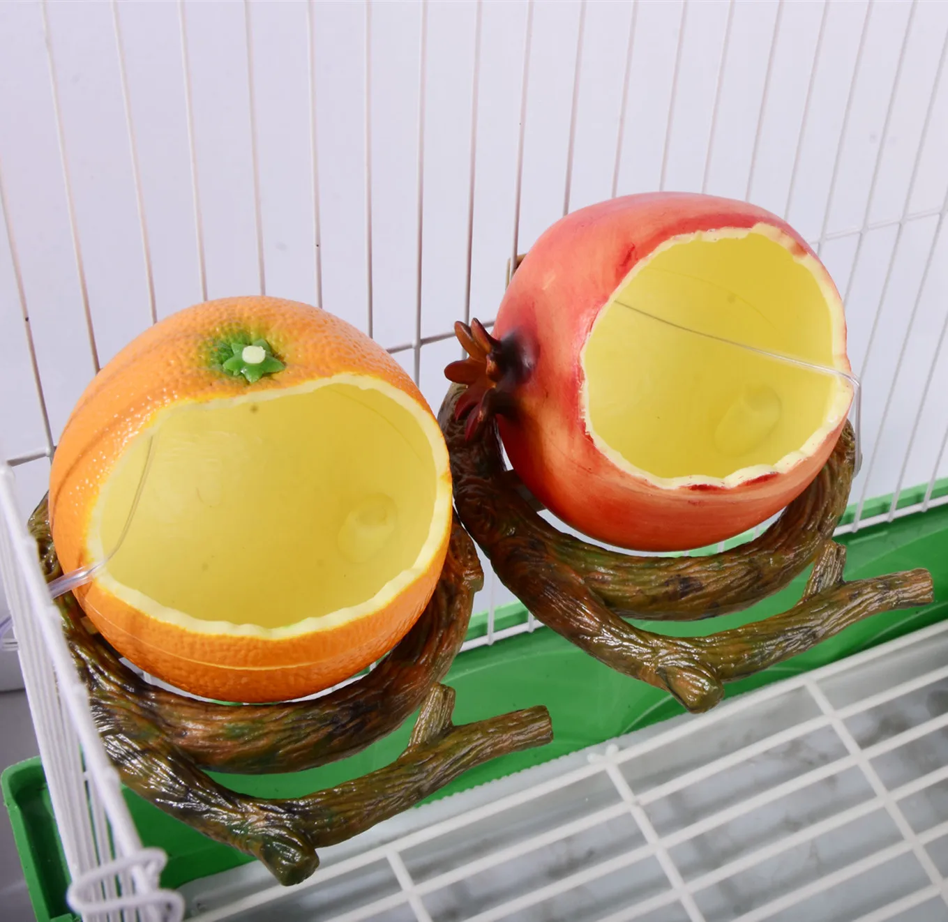 Кормушка для домашних птиц оранжевая подача воды пищи чаша забавная форма